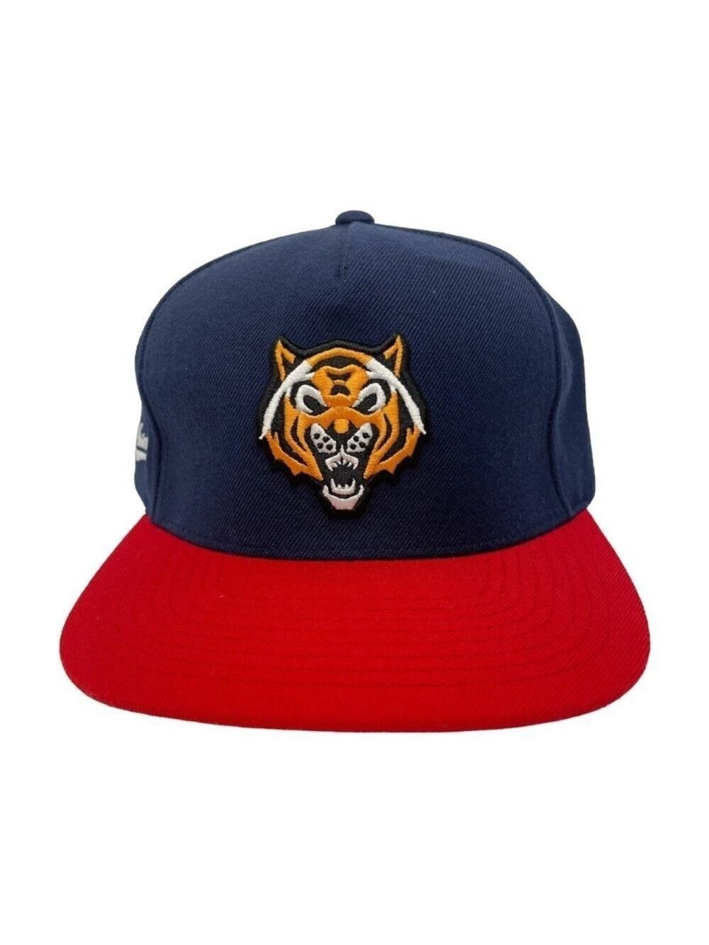 Primitive Wildcat Tiger Snapback Hat Navy Red PRMTV Embroidered Flat Bill OSFM